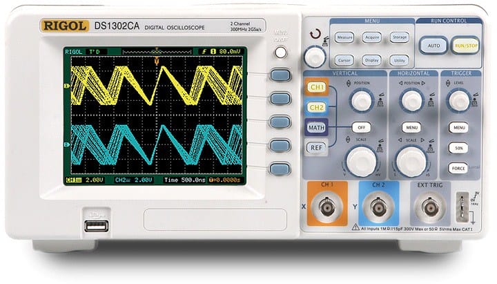 Rigol Ds1302Ca 300 Mhz, 2 Ch, 2 Gsa/S Color Digital Oscilloscope