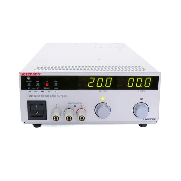 Sorensen XHR20-50 Compact BenchTop DC Power Supply - 1000 W, 0-20 V, 0-50 A - Xantrex