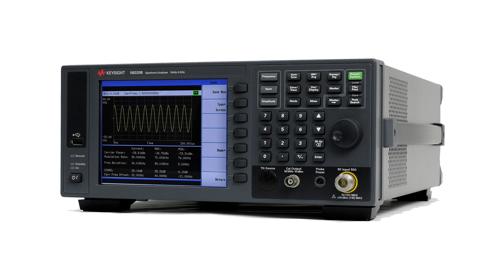 KEYSIGHT N9320B 9 kHz TO 3 GHz SPECTRUM ANALYZER G01, H01, TG3